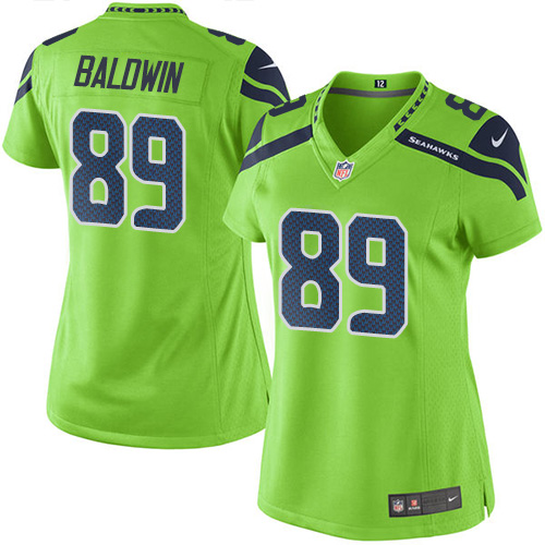 Women's Elite Doug Baldwin Nike Jersey Green - #89 Rush NFL Seattle Seahawks